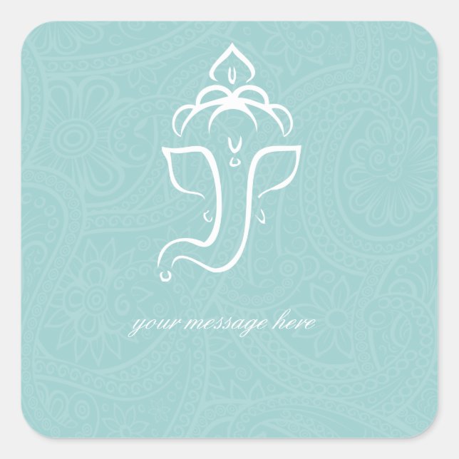 Adesivo Quadrado Blue Ganesha Stickers (Frente)