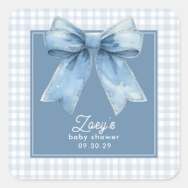 Adesivo Quadrado Blue Jean Baby Baby Shower