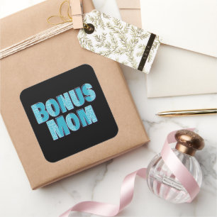 Adesivo Quadrado Blue Lepard Print Bonus Mãe