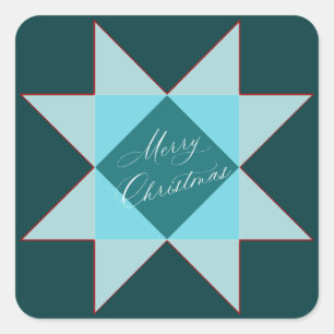Adesivo Quadrado Blue Nordic Star Natal