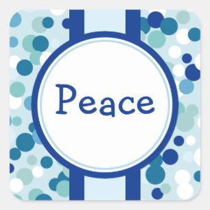 Adesivo Quadrado Blue Peace Stickers