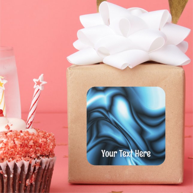 Adesivo Quadrado Blue Silk wave (Festa)