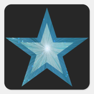 Adesivo Quadrado Blue Star sticker preto