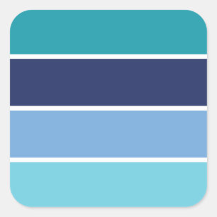 Adesivo Quadrado Blue Striped