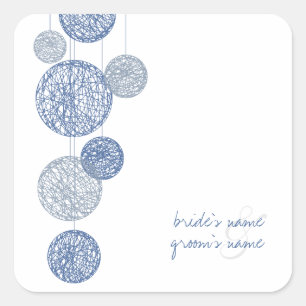 Adesivo Quadrado Blue Twine Globding Sticker