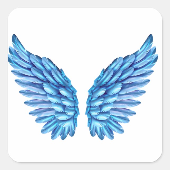 Adesivo Quadrado Blue Wings Sticker (Frente)