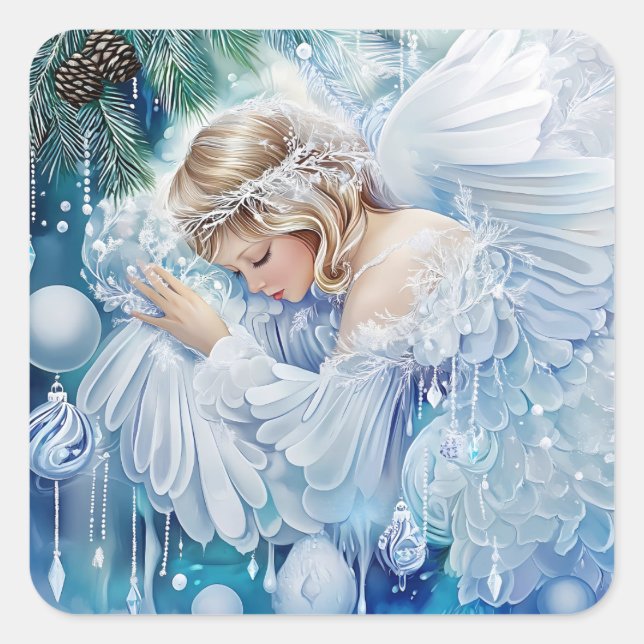 Adesivo Quadrado Blue Winter Stickers (Frente)