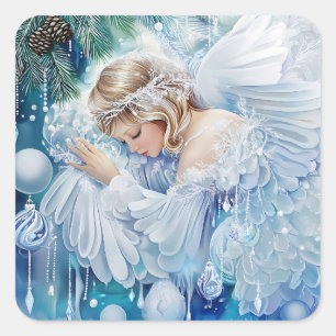 Adesivo Quadrado Blue Winter Stickers