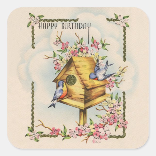 Adesivo Quadrado Bluebird Sticker (Frente)