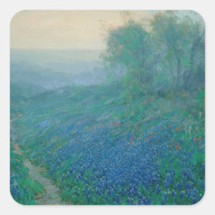 Adesivo Quadrado Bluebonnets ao Amanhecer, Onderdonk
