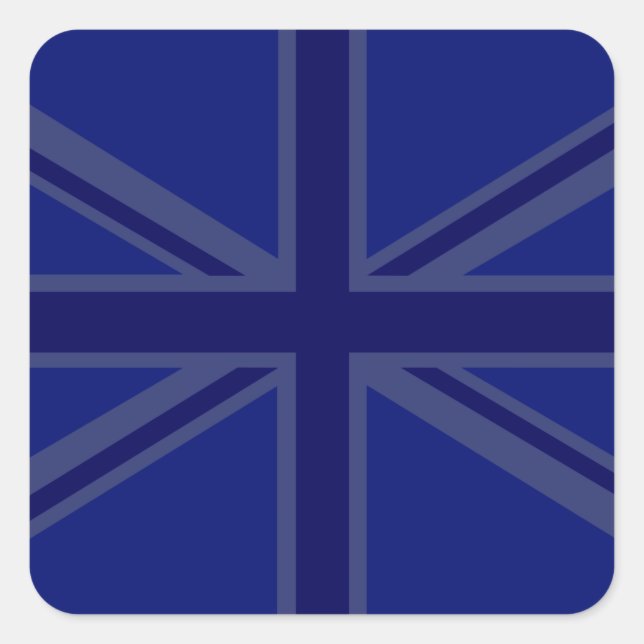 Adesivo Quadrado Blues for a Union Jack British Flag (Frente)