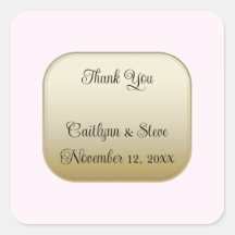 Blush e Dourado Obrigado Pente Quadrado