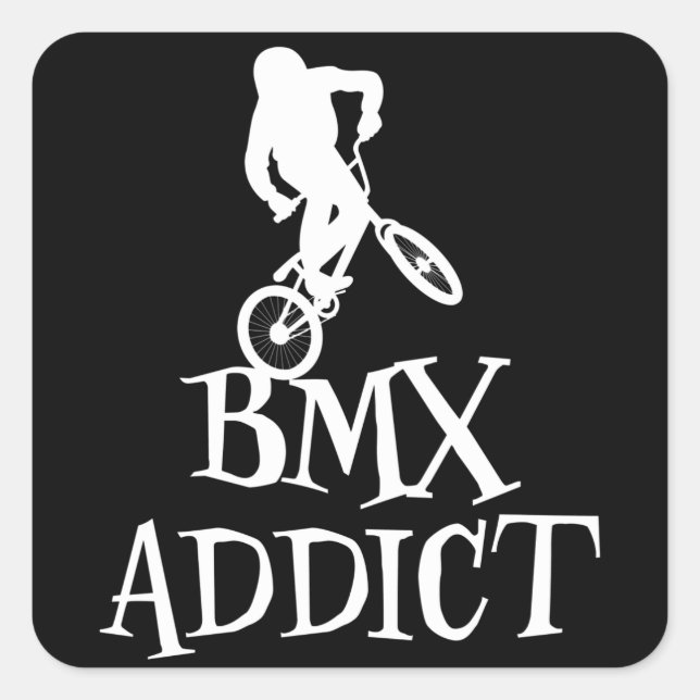 Adesivo Quadrado Bmx ciclando Engraçado Dizendo Bike Slogan Biker G (Frente)
