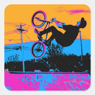 Adesivo Quadrado BMX do sacudir traseiro