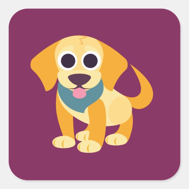 Adesivo Quadrado Bo, o Cão (Frente)