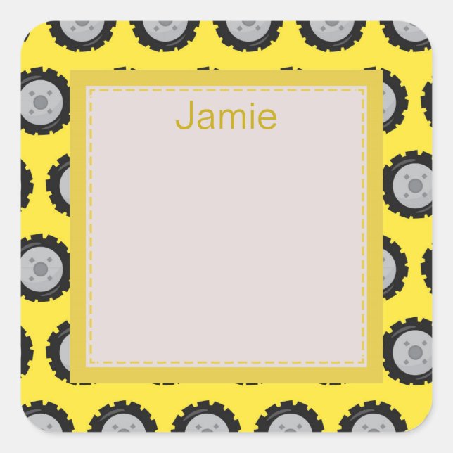 Adesivo Quadrado Boa construção (Frente)