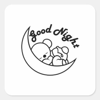 Adesivo Quadrado Boa noite