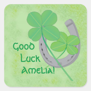 Adesivo Quadrado Boa Sorte