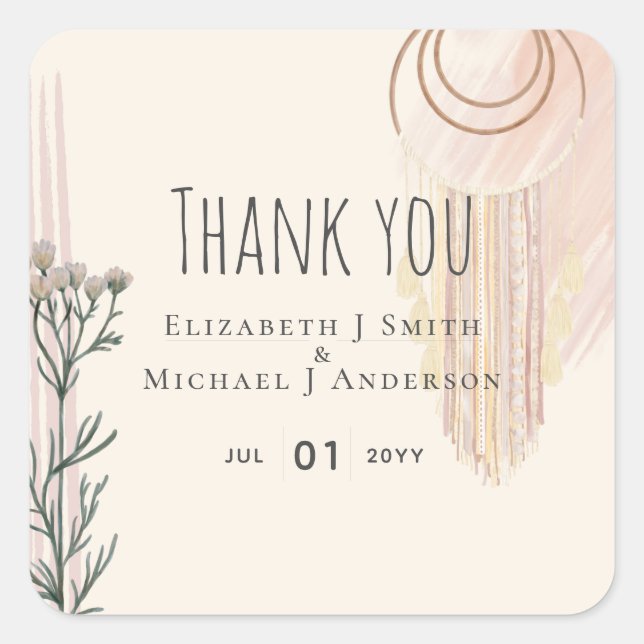 Adesivo Quadrado Boas Casas Dusty Blue Peach Drecher (Frente)