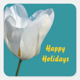 Adesivo Quadrado Boas festas de Natal.