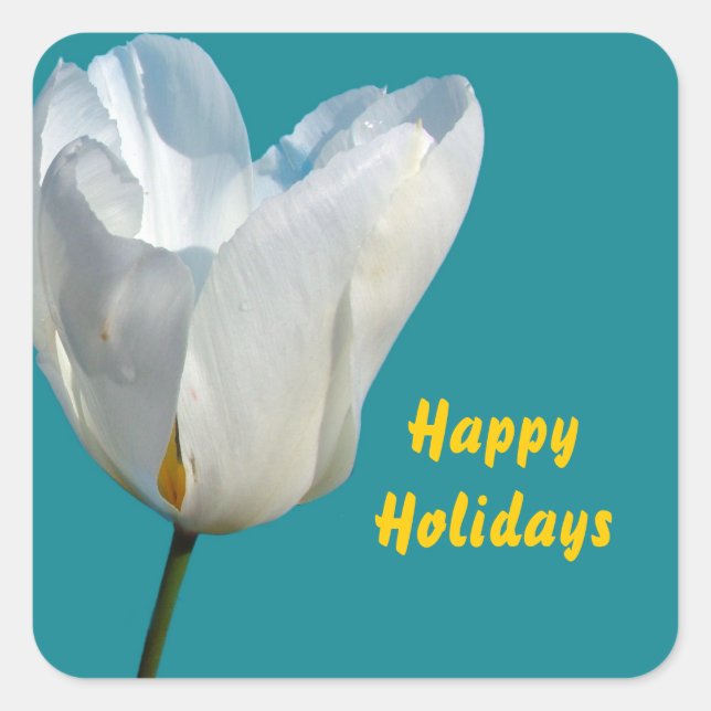 Adesivo Quadrado Boas festas de Natal. (Frente)