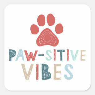 Adesivo Quadrado Boas Vibes Positivas em Víblias Sensíveis a Ener