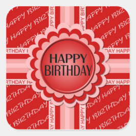 Adesivo Quadrado Boas vindas de aniversário