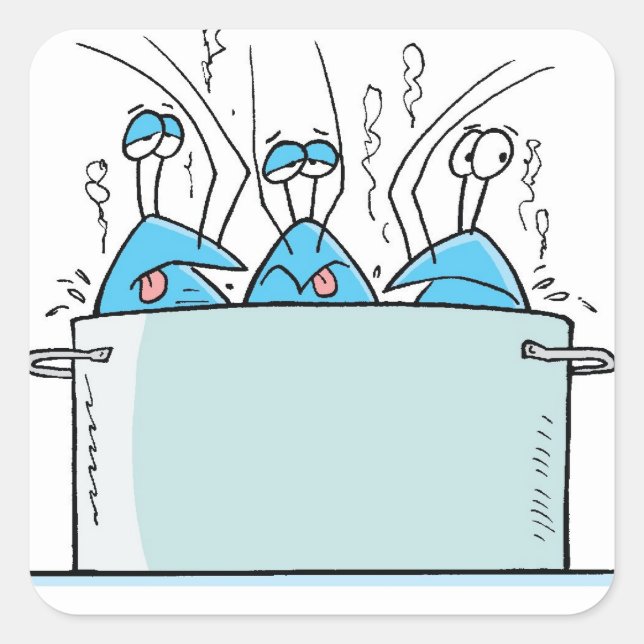 Adesivo Quadrado Bob The Crayfish Sticker (Frente)