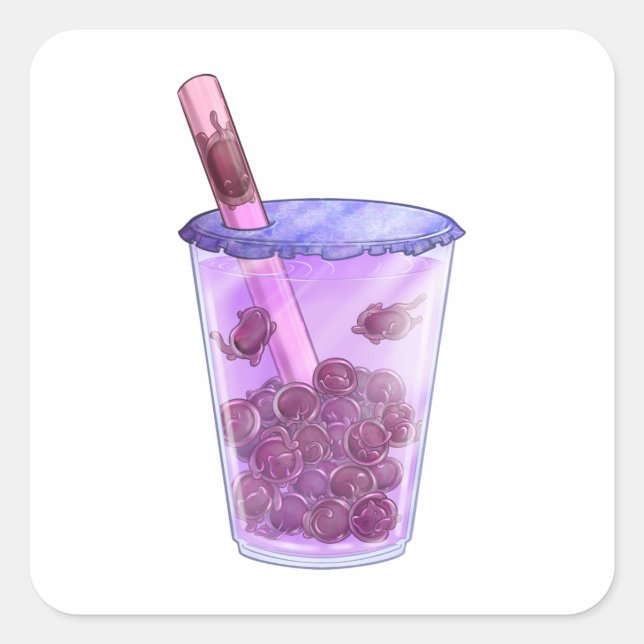 Adesivo Quadrado Boba Cats (Frente)