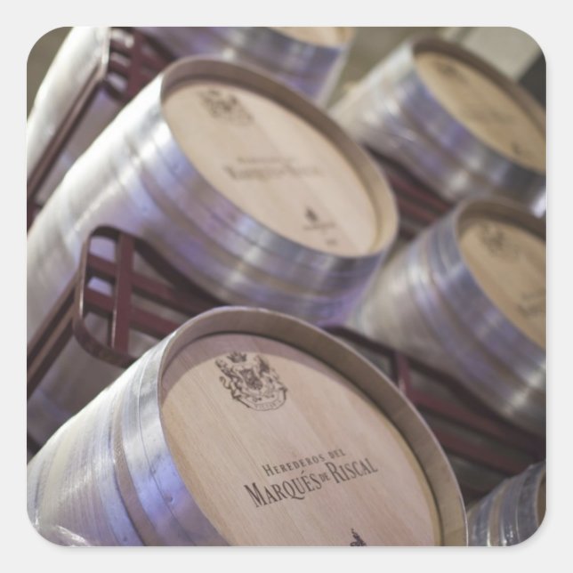 Adesivo Quadrado Bodega Marques de Riscal, adega (Frente)