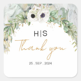 Adesivo Quadrado Boêmia Lush Greenery Arch Summer Garden