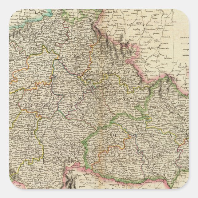 Adesivo Quadrado Boêmia, Morávia (Frente)