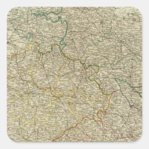 Adesivo Quadrado Boémia, Silesia, Moravia, Lusatia