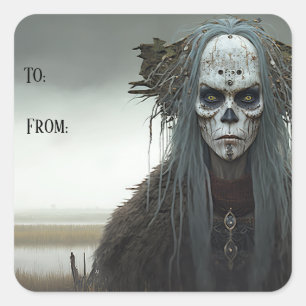 Adesivo Quadrado Bog Witch - Liches e Ghouls