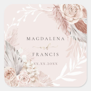 Adesivo Quadrado boho de casamento