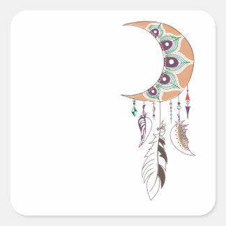 Adesivo Quadrado Boho dreamcatcher
