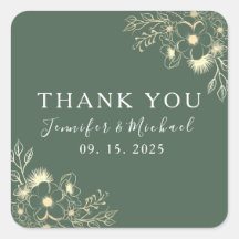 Boho Green Wedding Obrigado