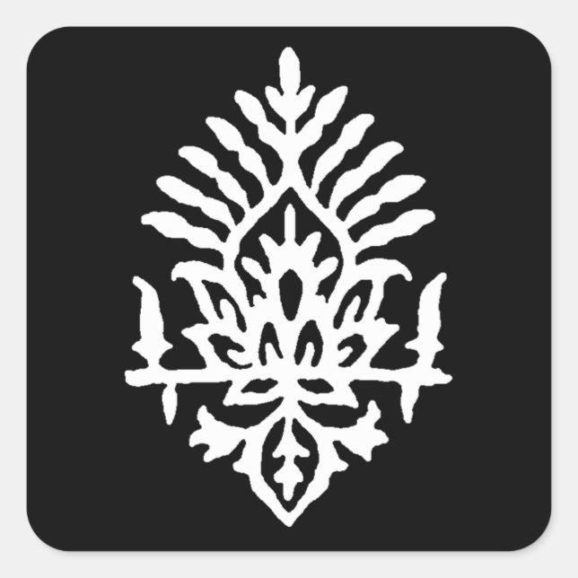 Adesivo Quadrado Boho India Block Impressão (Frente)