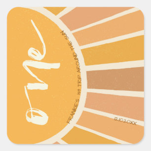 Adesivo Quadrado Boho Summer Primeira Viagem Em Torno Do Sol Aniver