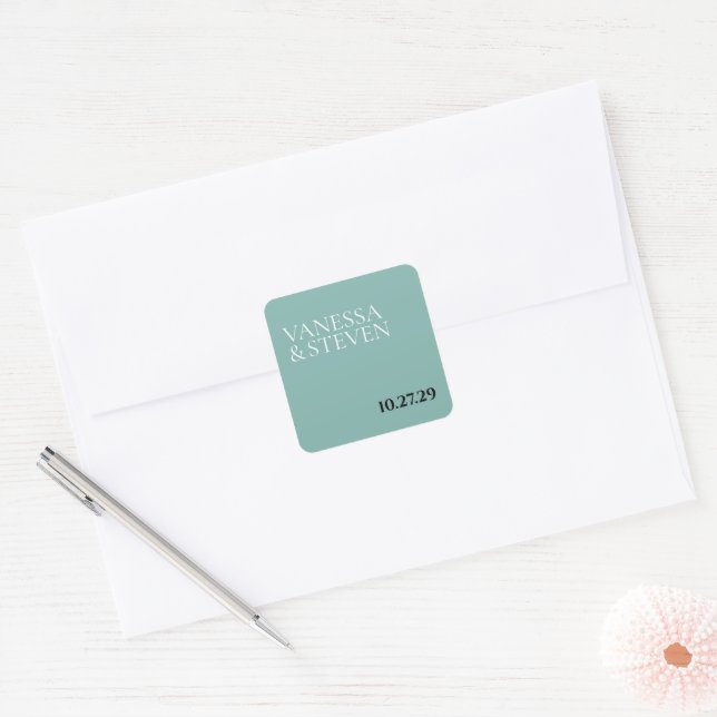 Adesivo Quadrado Boho Wedding (Envelope)