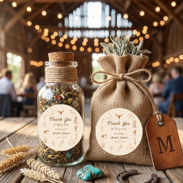 Adesivo Quadrado Boho Western Saddle para cima Chá de panela Cowboy