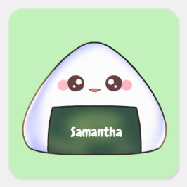 Adesivo Quadrado Bola de Arroz Onigiri