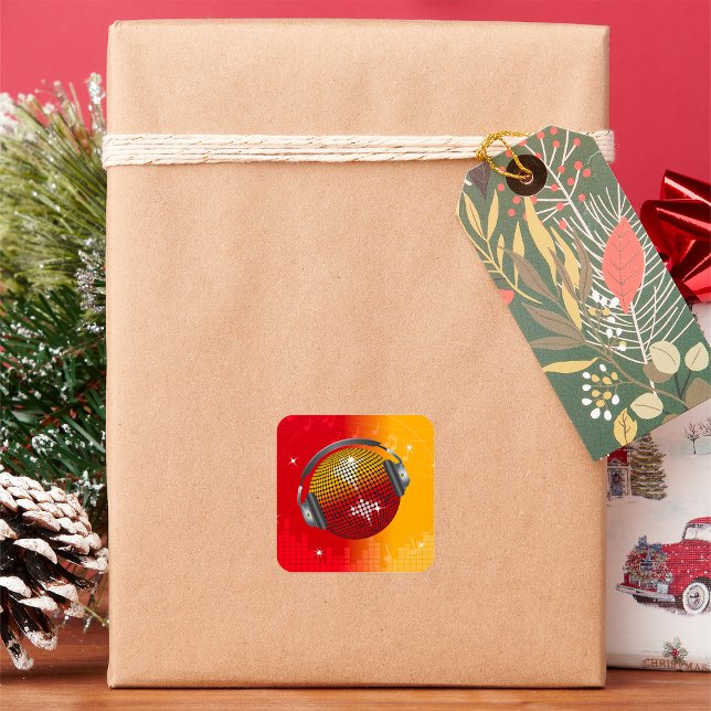 Adesivo Quadrado Bola de Disco com Espontamento (Criador carregado)