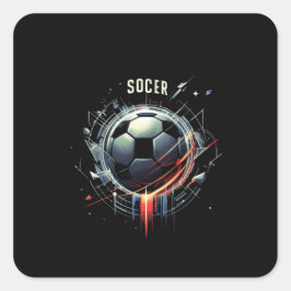 Adesivo Quadrado bola de futebol