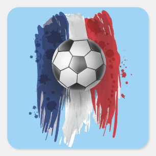 Adesivo Quadrado bola de futebol da França