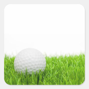 Adesivo Quadrado Bola de golfe na grama