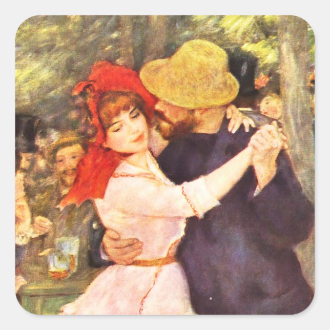 Adesivo Quadrado Bola no Moulin de la Galett Auguste Renoir (Frente)
