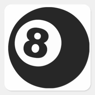 Adesivo Quadrado Bola oito