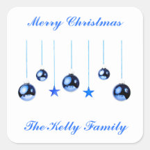 Bolas de decoração de Natal Azul com texto