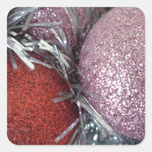 Adesivo Quadrado Bolas de Natal